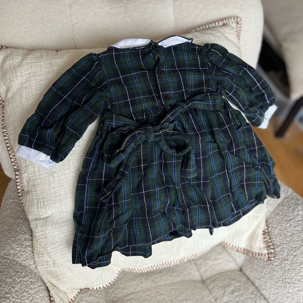 Vintage Carriage Boutique Navy Plaid Baby Dress - Picture 4 of 4